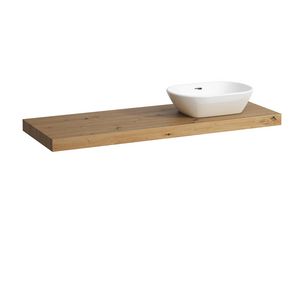 Wastafelblad LANI 140cm met uitsparing rechts wild oak