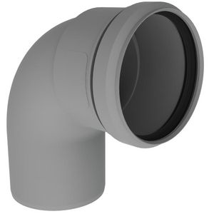 Bocht Twinline PP 100mm 90° grijs