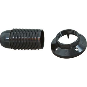 Lamphouder E14 met 2 ringen zwart VVE=10