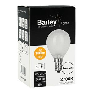 LED-lamp G45 FR FIL E14 1W (12W) 100lm 827 mat