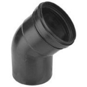Twinline air bocht PP 100mm mof-spie 45° zwart