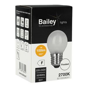 LED-lamp G45 FR FIL E27 1W (12W) 100lm 827 mat