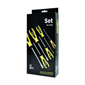 Schroevendraaierset 6-del. sleuf 80x3, 100x4, 125x5.5, 150x6.5 mm +PZD 1/2