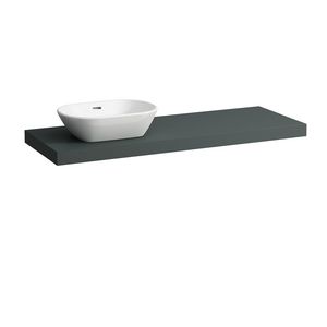 Wastafelblad LANI 140cm met uitsparing links traffic grey