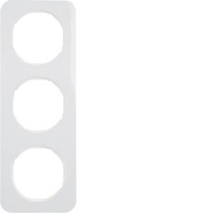 Afdekraam 3-v berker R.1 polar wit glans