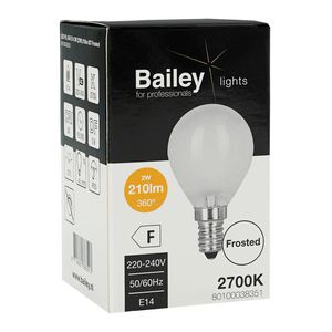 LED-lamp G45 FR FIL E14 2W (22W) 210lm 827 mat