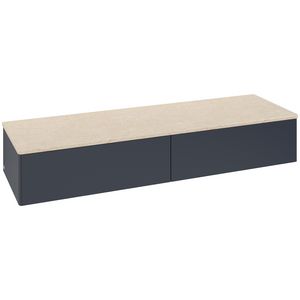 Sideboard Antao 1600x268x500mm Mid.Blue Matt Lacquer L42003HG