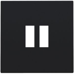 Afwerkingsset dubbele USB-A-lader black coated