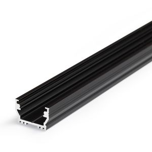 Zak a 2m. Profiel voor ledstrips 12 opbouw zwart COB 12mm