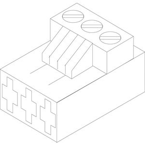 Aansluitklem 3-polig AS rood