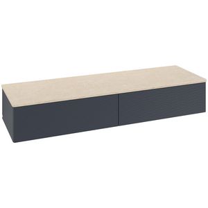 Sideboard Antao 1600x268x500mm Mid.Blue Matt Lacquer L42103HG