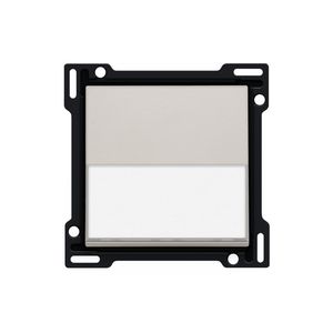 Afwerkingsset met tekstveld voor enkelvoudige schakelaar of drukknop  light grey