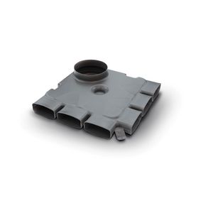 Doos a 2st. EASYFLOW plenum 6 aansluitingen Ø180mm 478x478x60mm