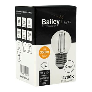 LED-lamp G45 CL FIL E27 3W 32W 350lm 827 helder