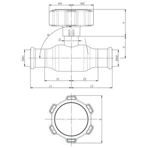 Kogelafsluiter Apollo FullFlow staalverzinkt 15mm 2x press vertragingsknop