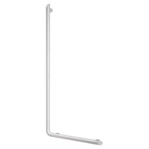 Douchestang L-vormig Ø35 H.1130 aluminium wit