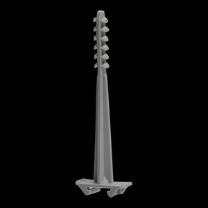 Montageplug hal.vrij 80mm isolatie max 5 cm. d.grijs VVE=50