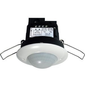 Aanwezigheidsmelder 3A 12-48V 360gr. IB wit IP20 10m 2Kanaal