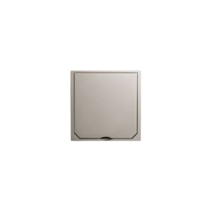 Afdekplaat met klapdeksel platina-look mat 112x112mm