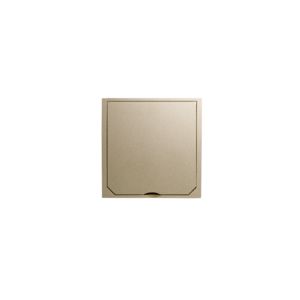 Afdekplaat met klapdeksel messing-look mat 112x112mm