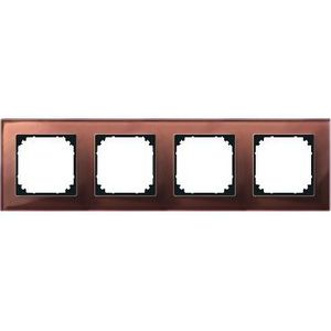 Afdekraam-M-Elegance-4-voudig-Glas-Mahoniebruin