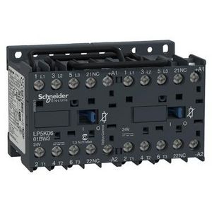 Omkeercont. 3M HC 1V AC-3<=440V 6A Stuurspanning 24V K