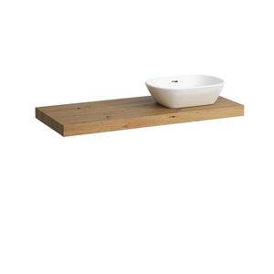 Wastafelblad LANI 120cm met uitsparing rechts wild oak