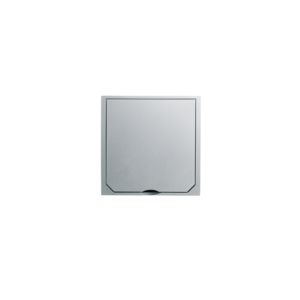 Afdekplaat met klapdeksel roestvrij staal-look mat 112x112mm
