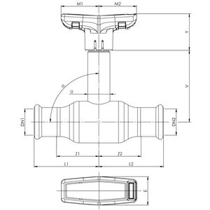 Kogelafsluiter Apollo FullFlow staalverzinkt verlengde spindel 15mm 2x press T-hendel