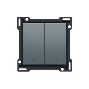 Afwerkingsset 2-voudige rolluikdrukknop blue grey coated