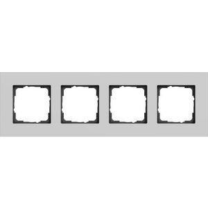 Afdekraam 4-voudig Gira Esprit alum.gris m(gel.)