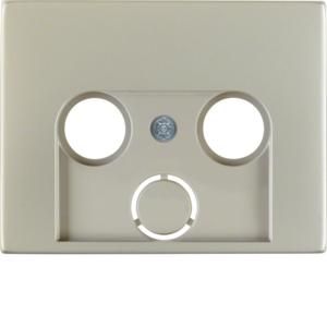 Afdek. antennecontactdoos 2 uitsparingen berker K.1/K.5 edelstaal