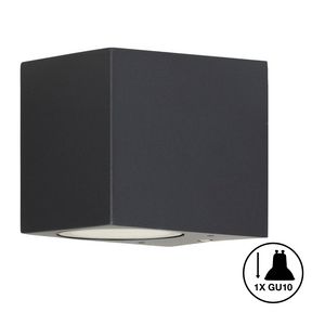 Verlichtingsarmatuur GU10 Wall Lamp Outdoor 1x Square IP44