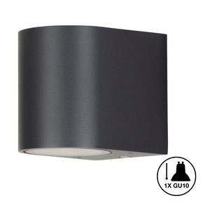 Verlichtingsarmatuur GU10 Wall Lamp Outdoor 1x D-shape IP44