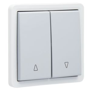 Spuitwaterdichte rolluikdrukknop 10A/250Vac insteek grijs