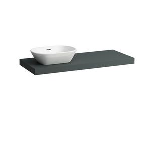 Wastafelblad LANI 120cm met uitsparing links traffic grey