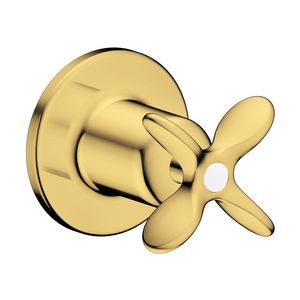 AX Archivio afbouwdeel inbouwstopkraan met kruisgreep Polished Gold Optic