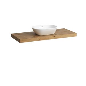 Wastafelblad LANI 120cm met uitsparing midden wild oak
