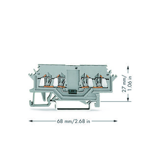 Moduleklem 4-draads+diode 1N4007 gri 279-623/281-410 VVE=100