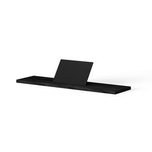 Wooden Bath Shelf 88 cm, massief eiken, black, mat zwart