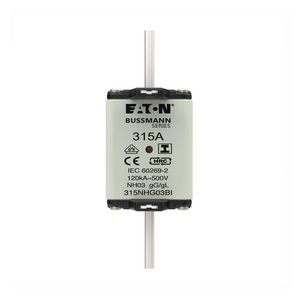 Zekering laagsp. 315A AC 500V NH03 gL/gG dubbele mel VVE=3