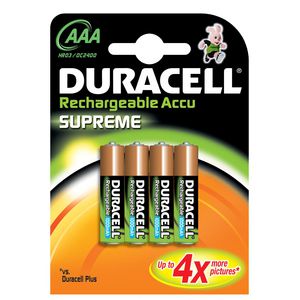 Blister a 4st. batterij HR03 Precharged Duracel VVE=10