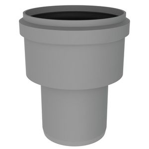 Verloopstuk TwinLine vergrotend PP 60-80mm L=110mm grijs