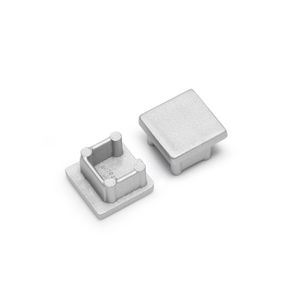 Zak a 2st. Eindkap voor Profiel 10 opbouw zilvergrijs