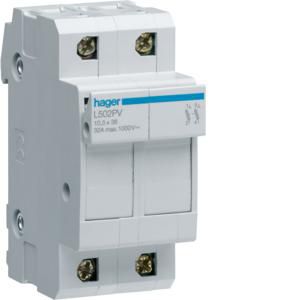 Zekeringhouder Ø10x38mm 2P 32A 1000VDC 2 modulen