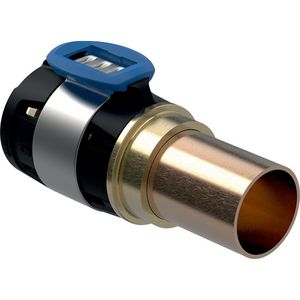 Insteekverloopsok FLOWFIT pers 16x15mm spie-eind brons/koper