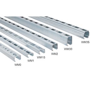 Lengte a 2m. montagerail Rapidrail verzinkt WM35 38x40mm VVE=10