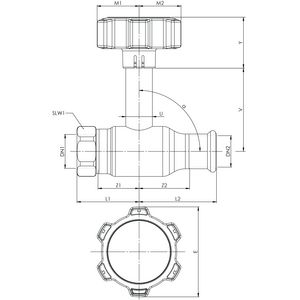 Kogelafsluiter Apollo FullFlow RVS verlengde spindel 15xG1/2" press x bi.dr. vertragingsknop