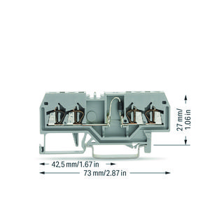 Moduleklem 4-draads+diode 1N4007 gri 279-815/281-411 VVE=100