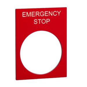 Houder 30x40mm + etiket 8x27mm RoodEMERGENCY VVE=10